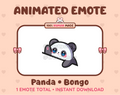 Panda emote preview displaying a cute panda bongo emote.