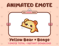 Yellow Bear emote preview displaying a cute yellow bear bongo emote.