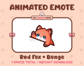 Red Fox emote preview displaying a cute red fox bongo emote.