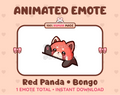 Red Panda emote preview displaying a cute red panda bongo emote.