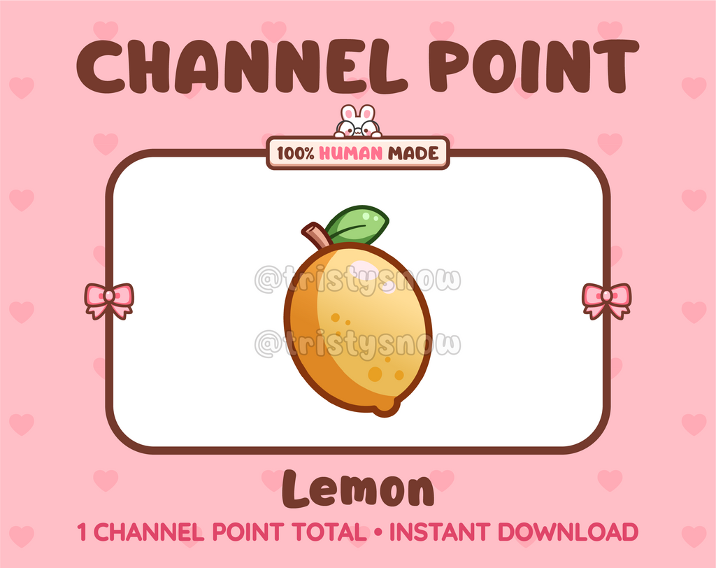 Lemon Twitch channel point icon.