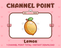 Lemon Twitch channel point icon.