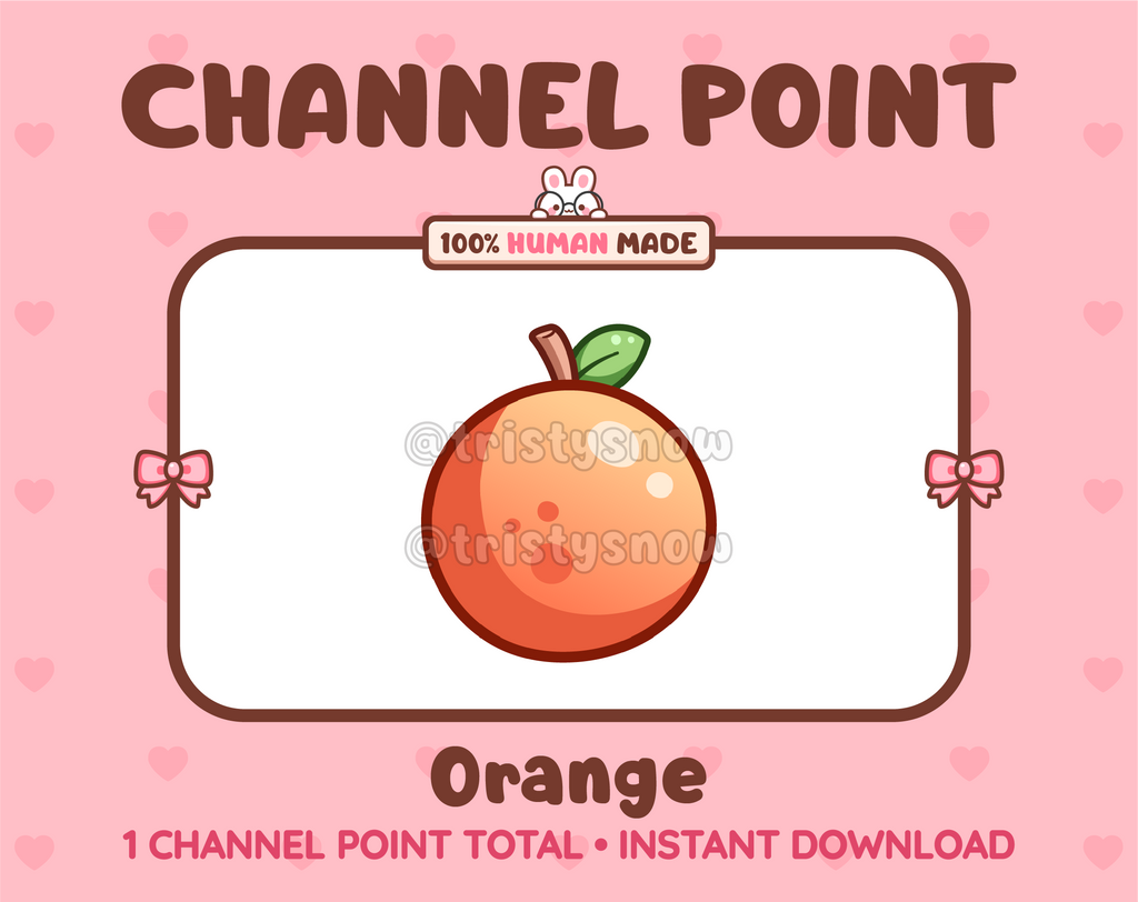 Orange Twitch channel point icon.