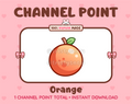 Orange Twitch channel point icon.