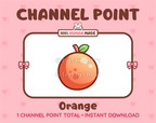 Orange Twitch channel point icon.