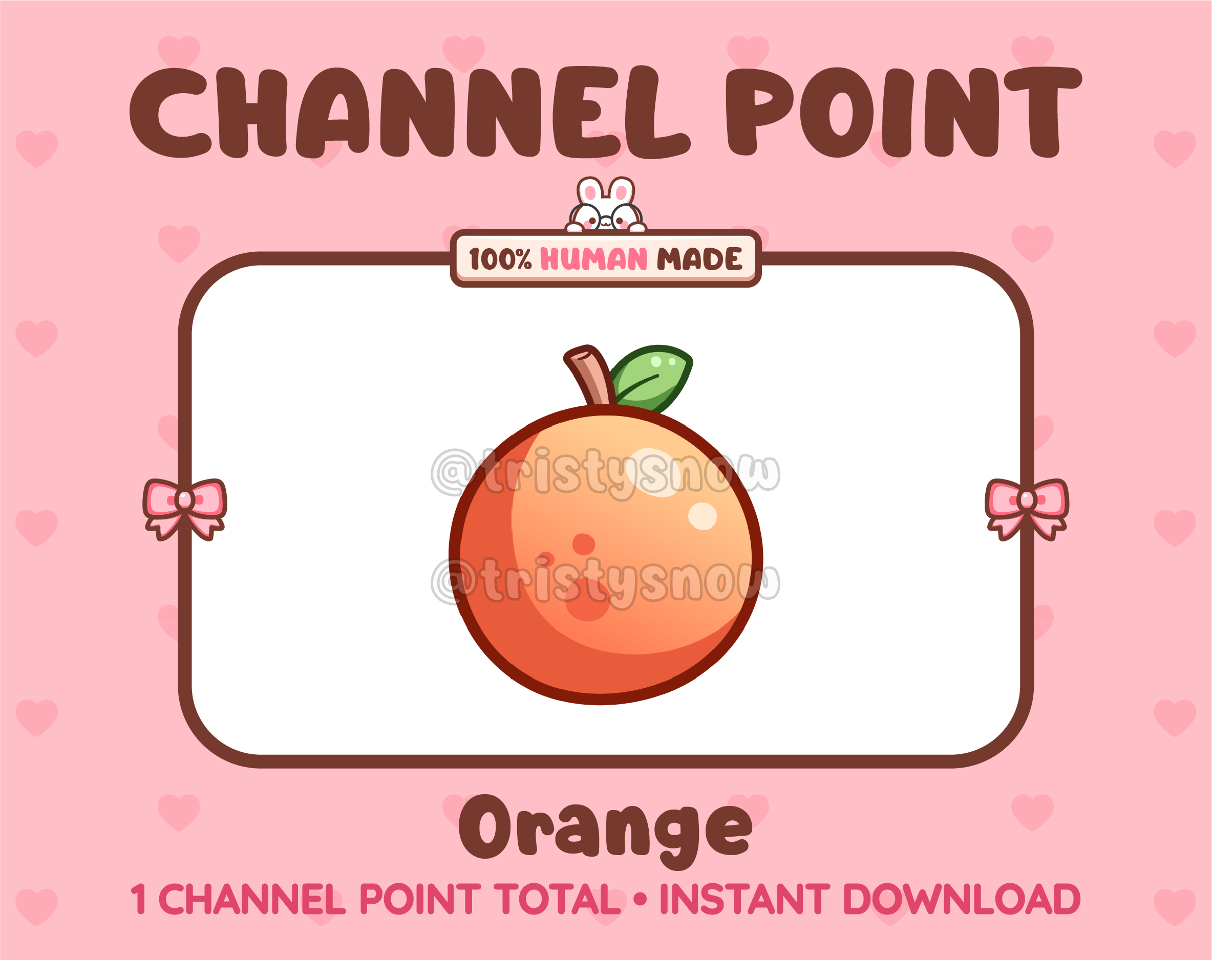 Orange Twitch channel point icon.