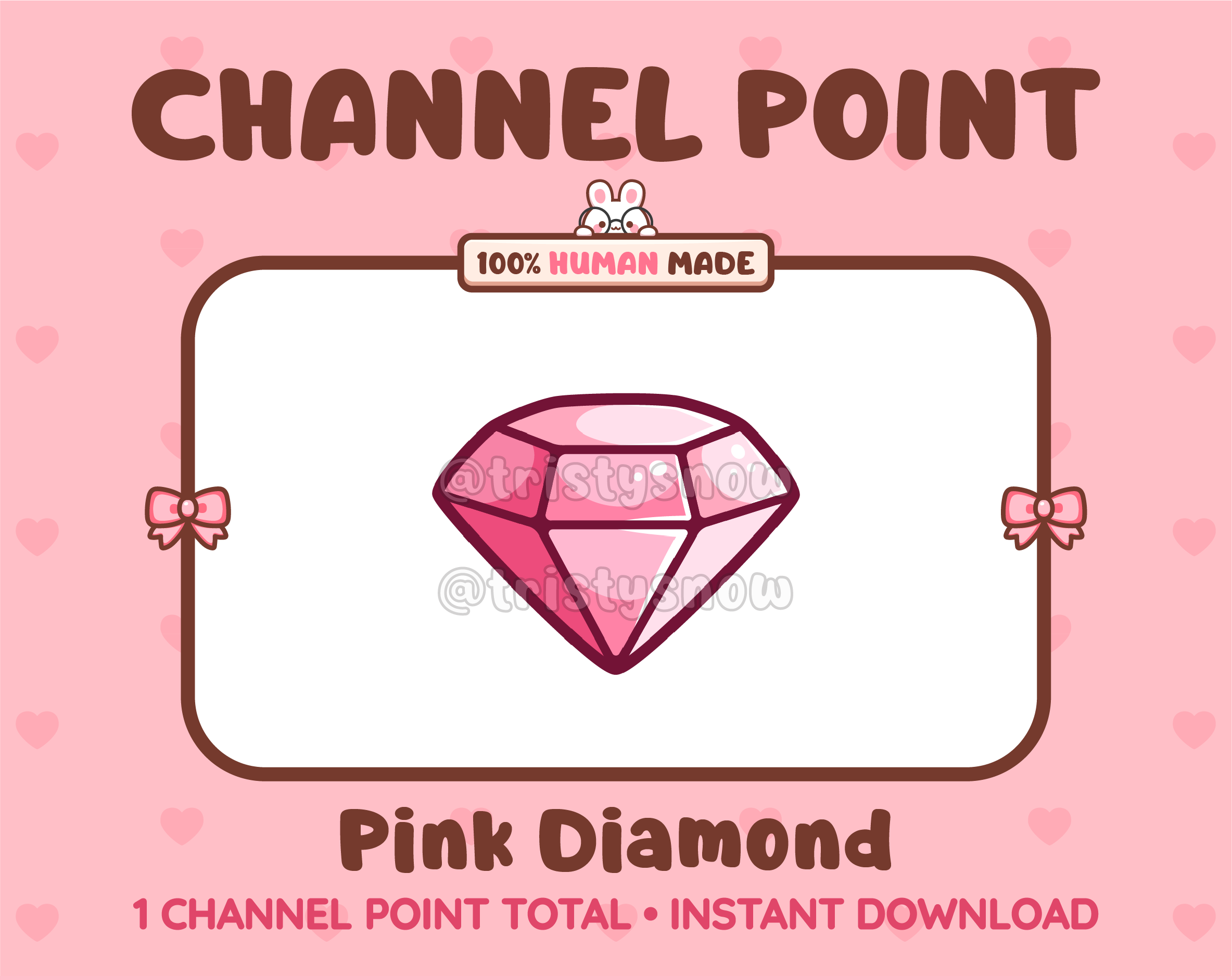 Pink Diamond Twitch channel point icon.