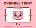 Pig Twitch channel point icon.