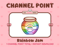 Rainbow Jam Twitch channel point icon.
