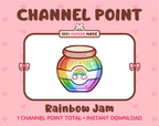 Rainbow Jam Twitch channel point icon.