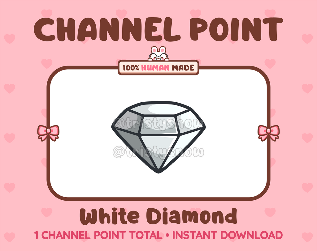 White Diamond Twitch channel point icon.