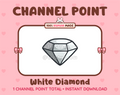 White Diamond Twitch channel point icon.