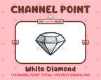 White Diamond Twitch channel point icon.