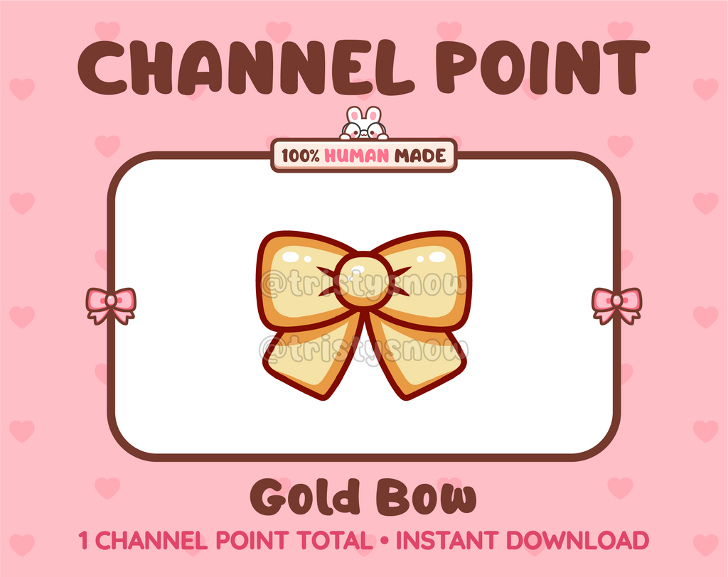 Gold Bow Twitch channel point icon.