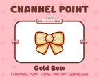 Gold Bow Twitch channel point icon.