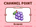 Grapes Twitch channel point icon.
