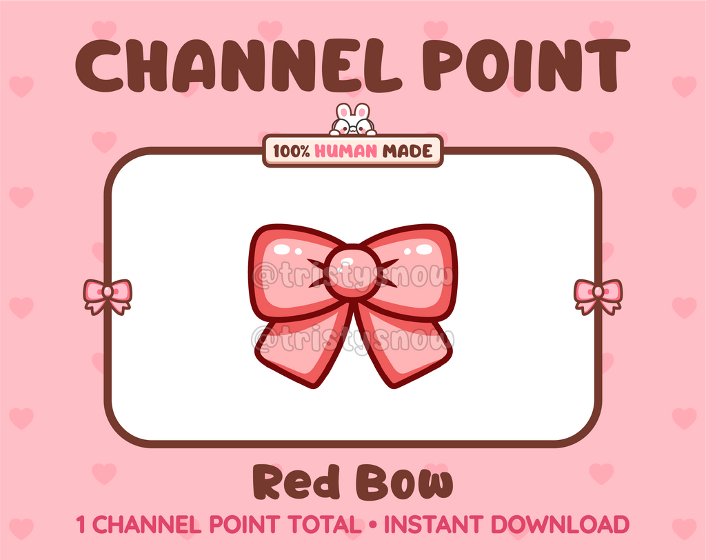 Red Bow Twitch channel point icon.