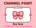 Red Bow Twitch channel point icon.