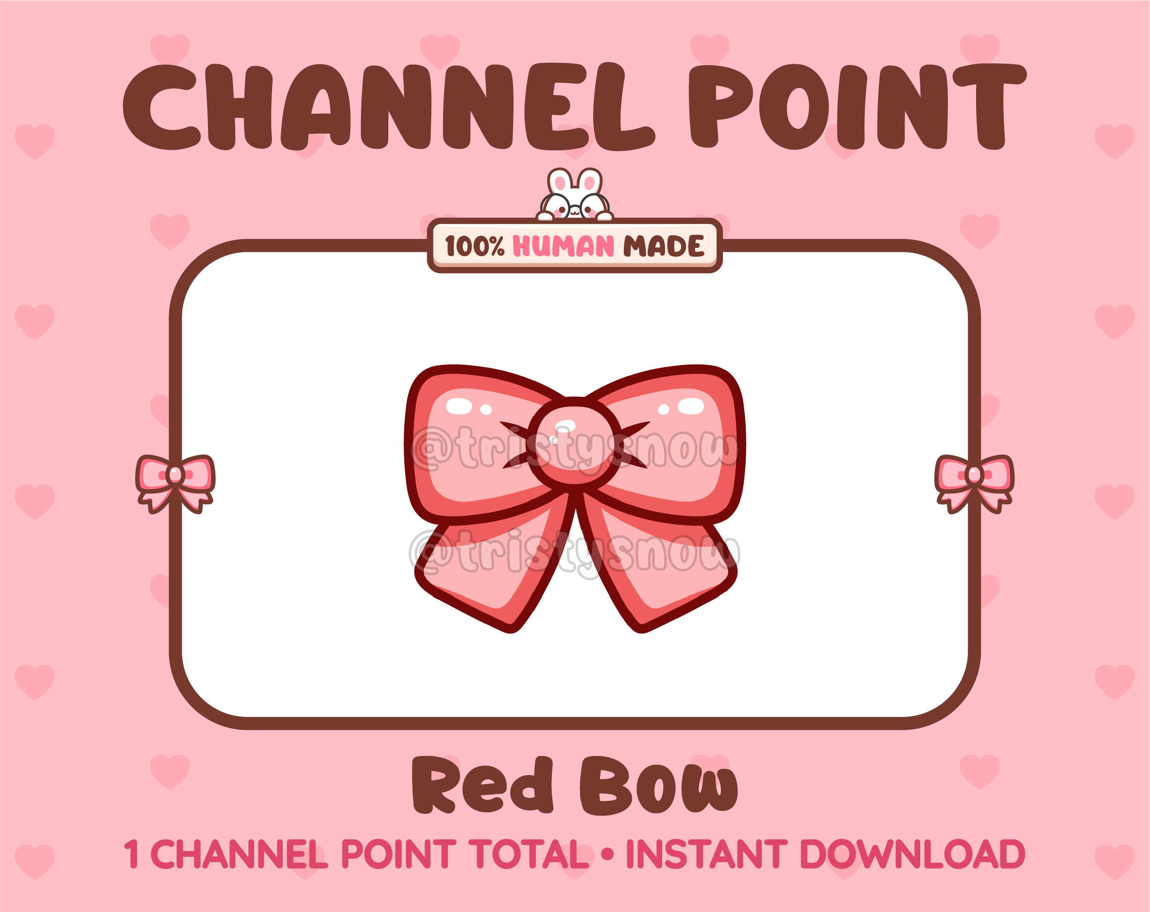 Red Bow Twitch channel point icon.