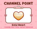 Gold Heart Twitch channel point icon.