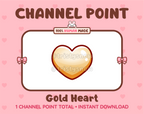 Gold Heart Twitch channel point icon.
