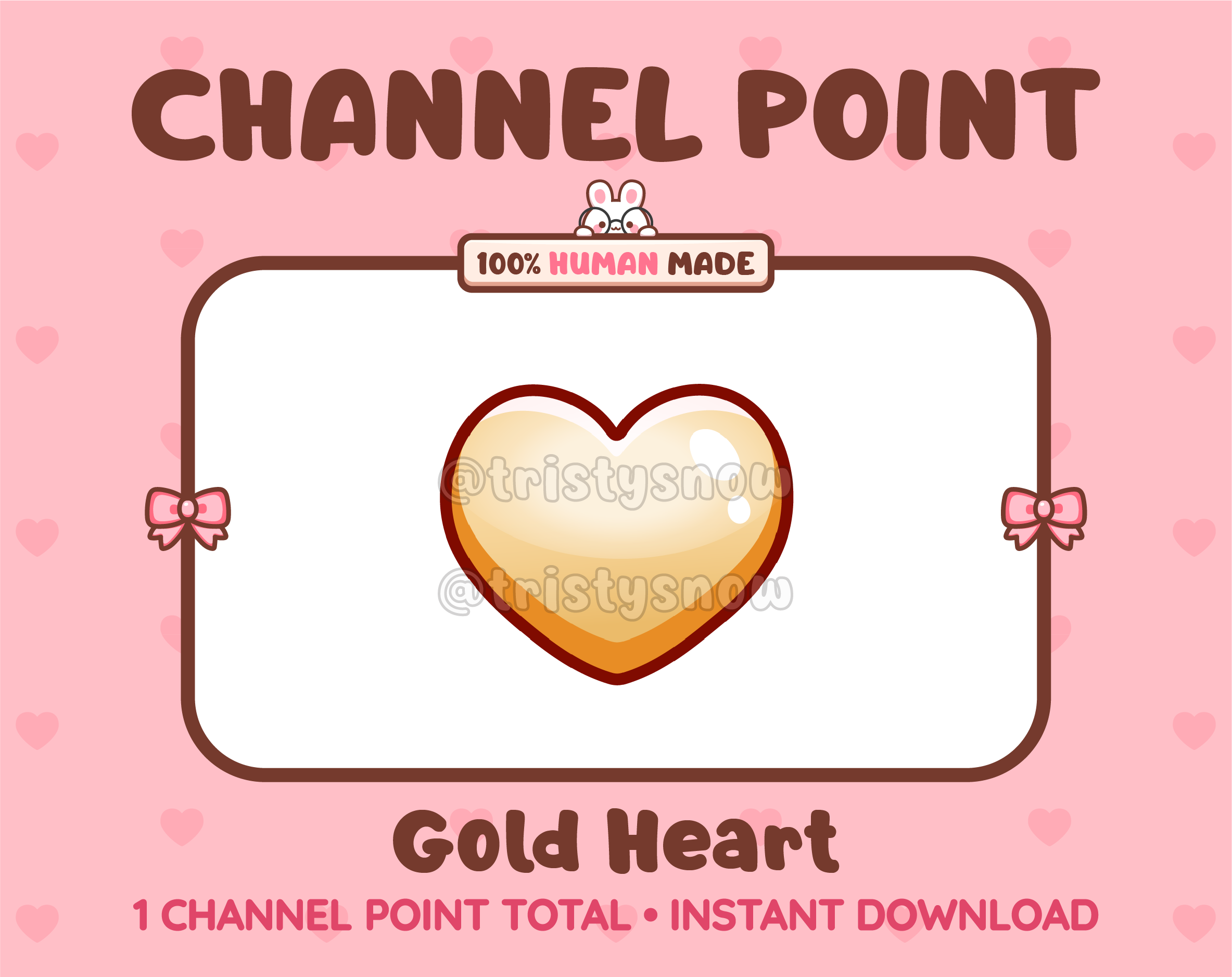 Gold Heart Twitch channel point icon.
