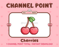 Cherries Twitch channel point icon.