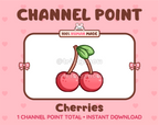 Cherries Twitch channel point icon.