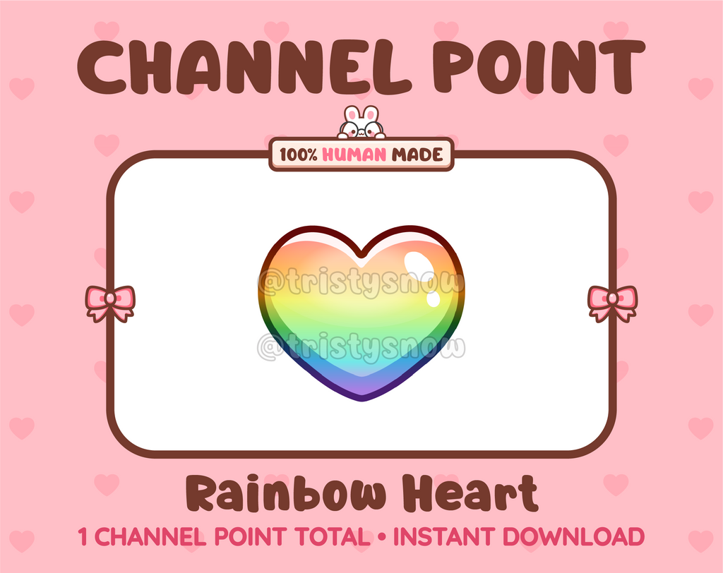 Rainbow Heart Twitch channel point icon.