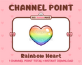 Rainbow Heart Twitch channel point icon.