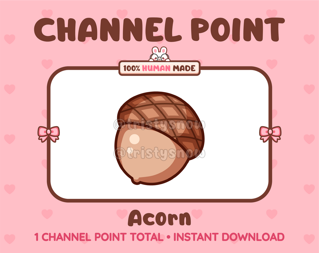 Acorn Twitch channel point icon.