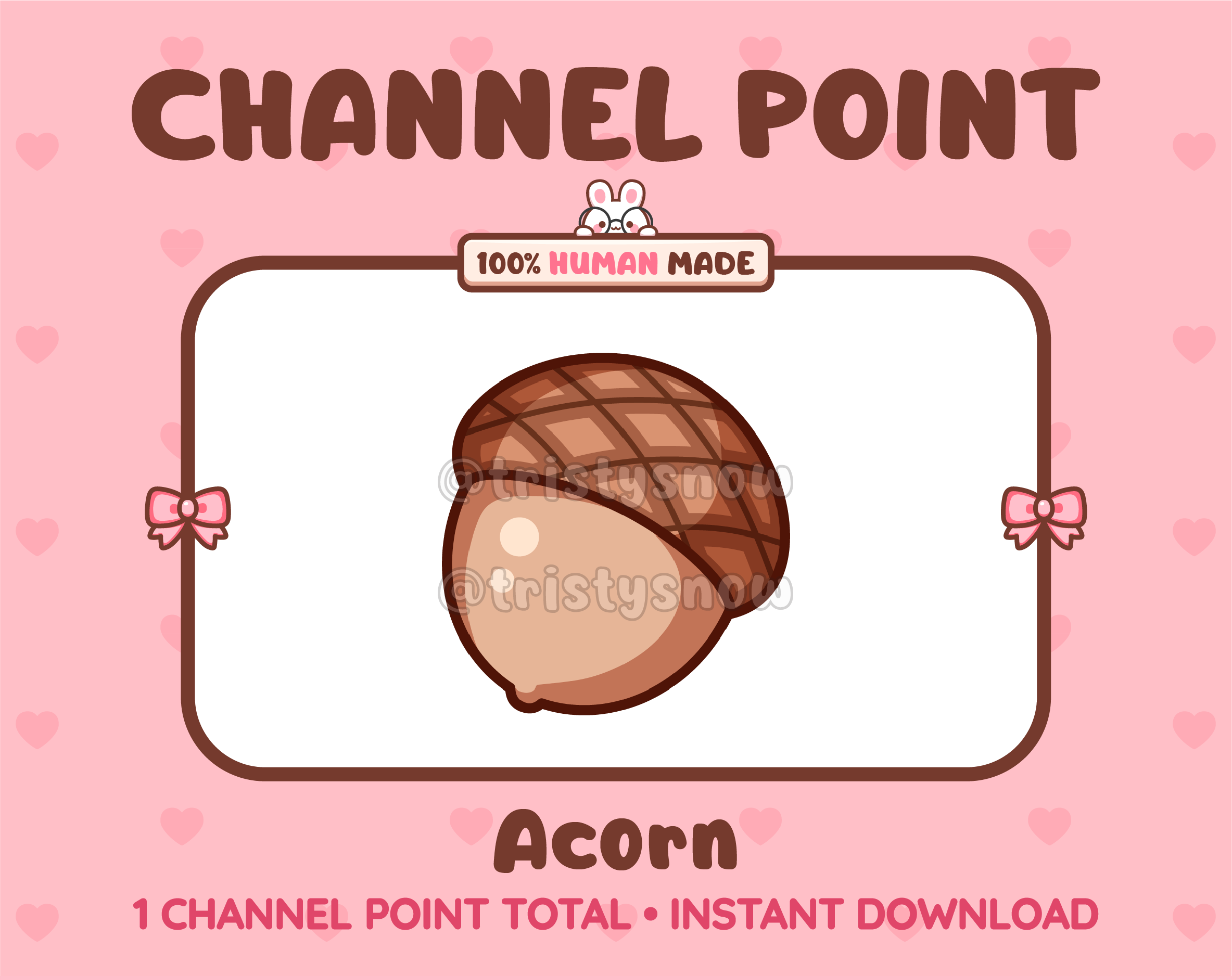Acorn Twitch channel point icon.