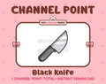 Black Knife Twitch channel point icon.