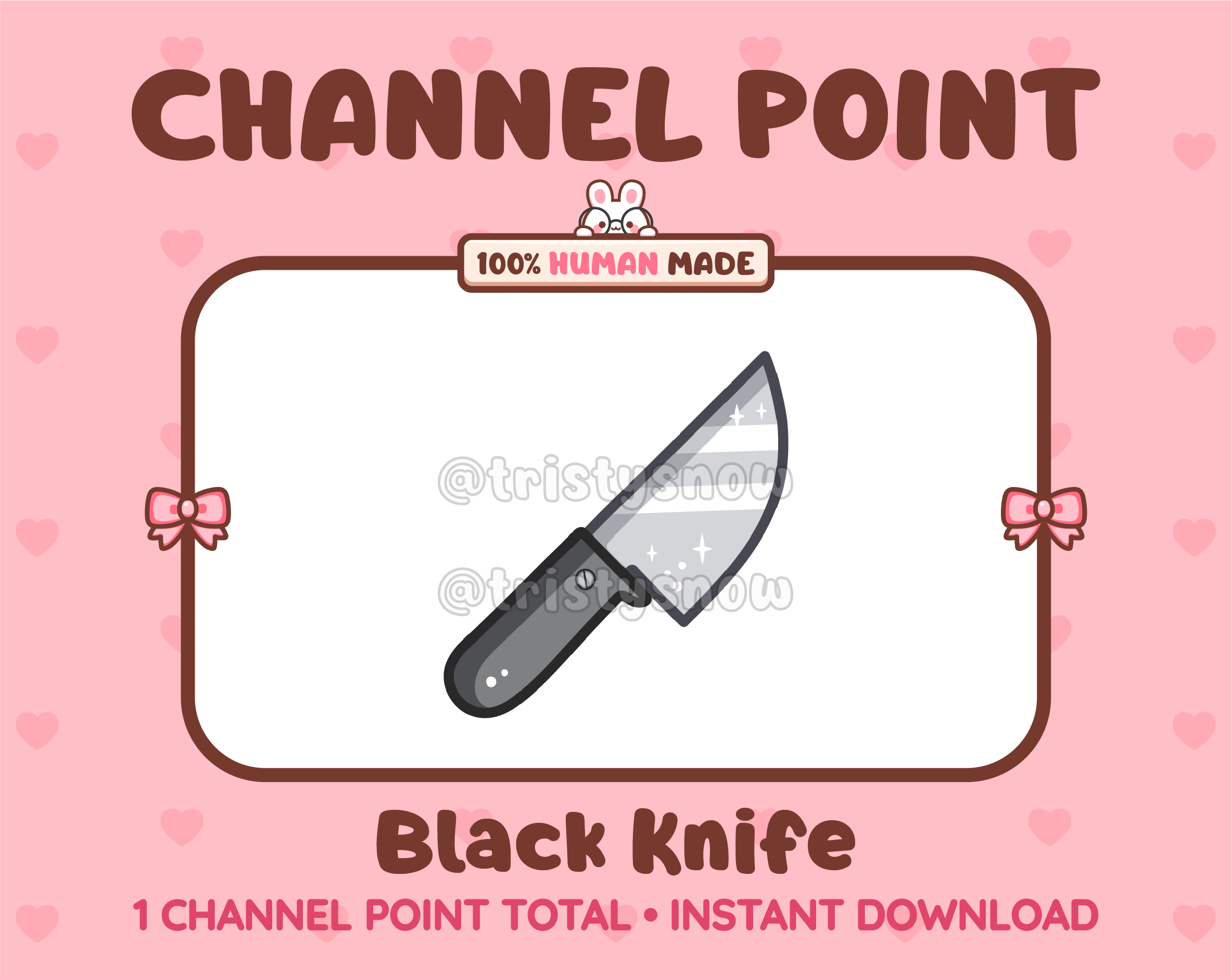 Black Knife Twitch channel point icon.