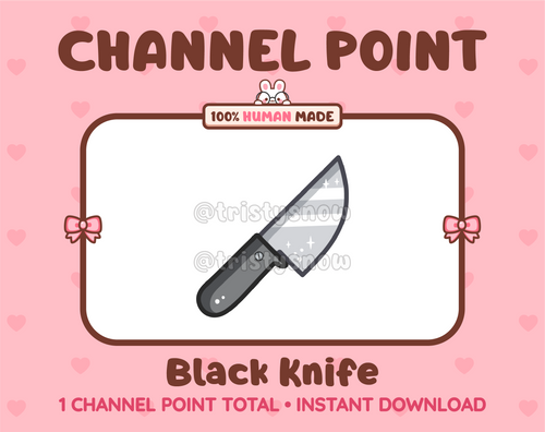 Black Knife Twitch channel point icon.