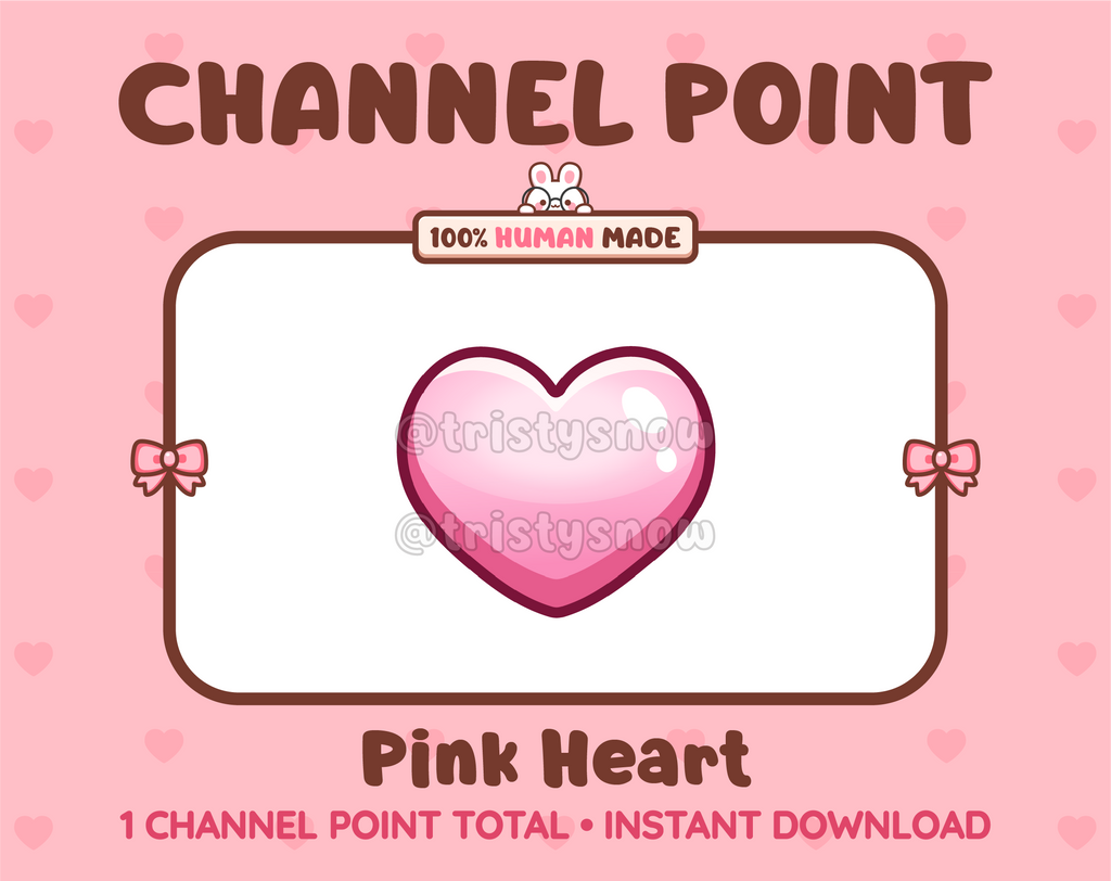Pink Heart Twitch channel point icon.