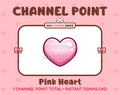 Pink Heart Twitch channel point icon.