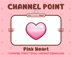 Pink Heart Twitch channel point icon.