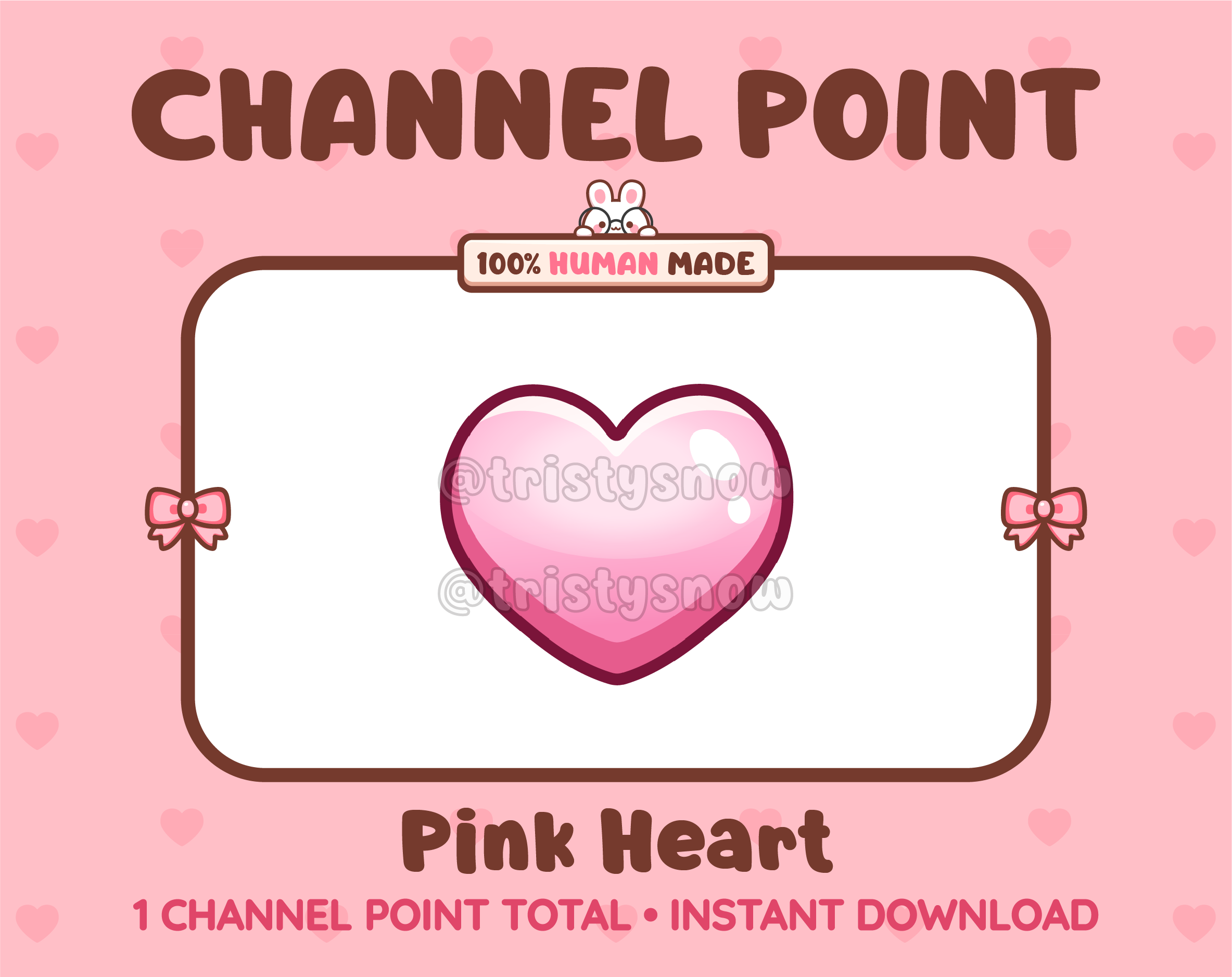 Pink Heart Twitch channel point icon.
