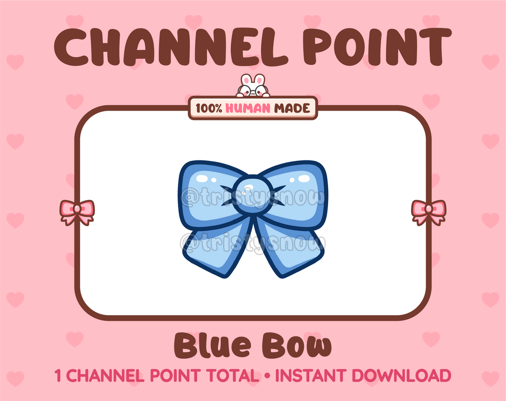 Blue Bow Twitch channel point icon.