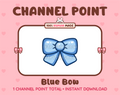 Blue Bow Twitch channel point icon.