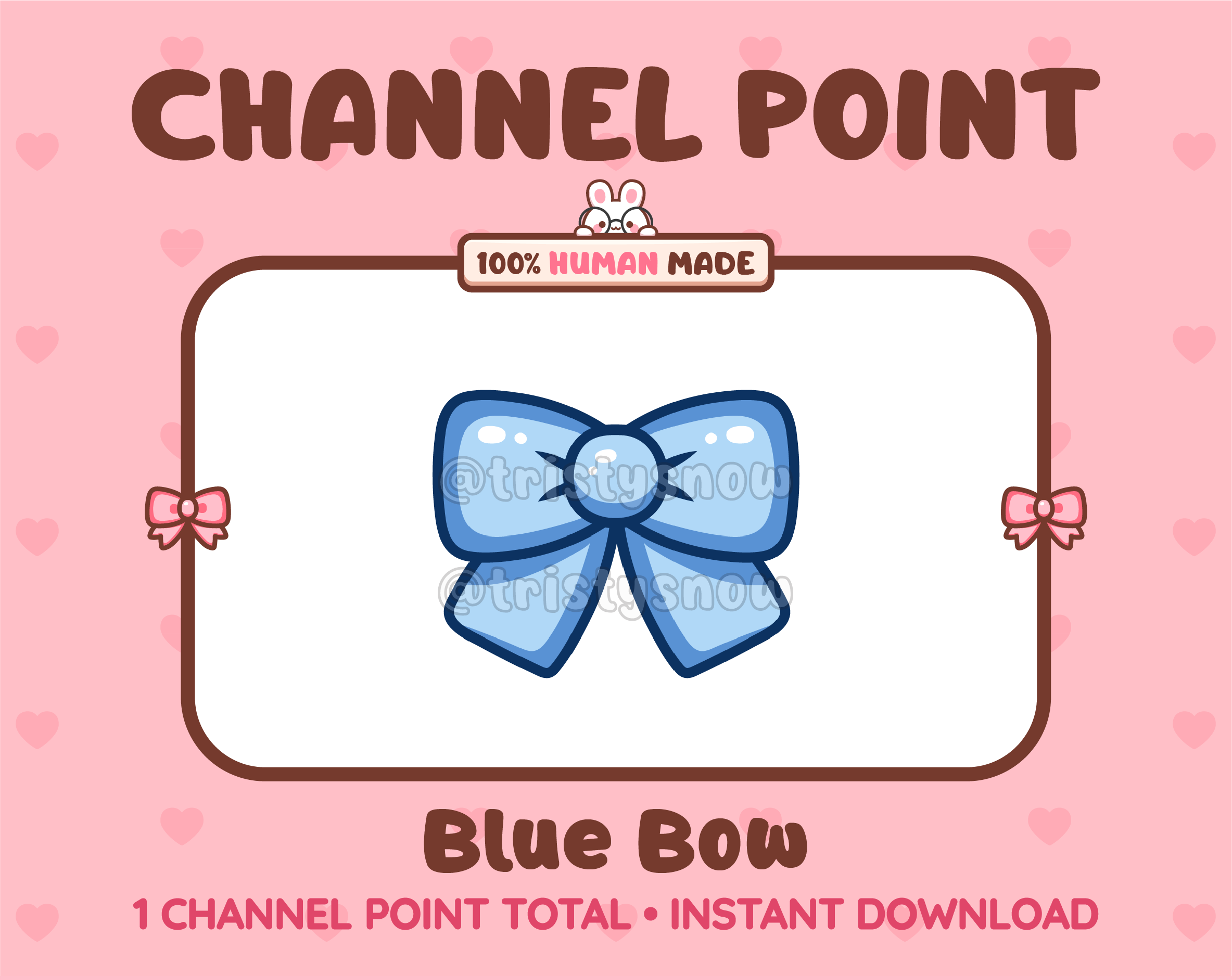 Blue Bow Twitch channel point icon.