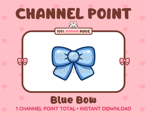 Blue Bow Twitch channel point icon.