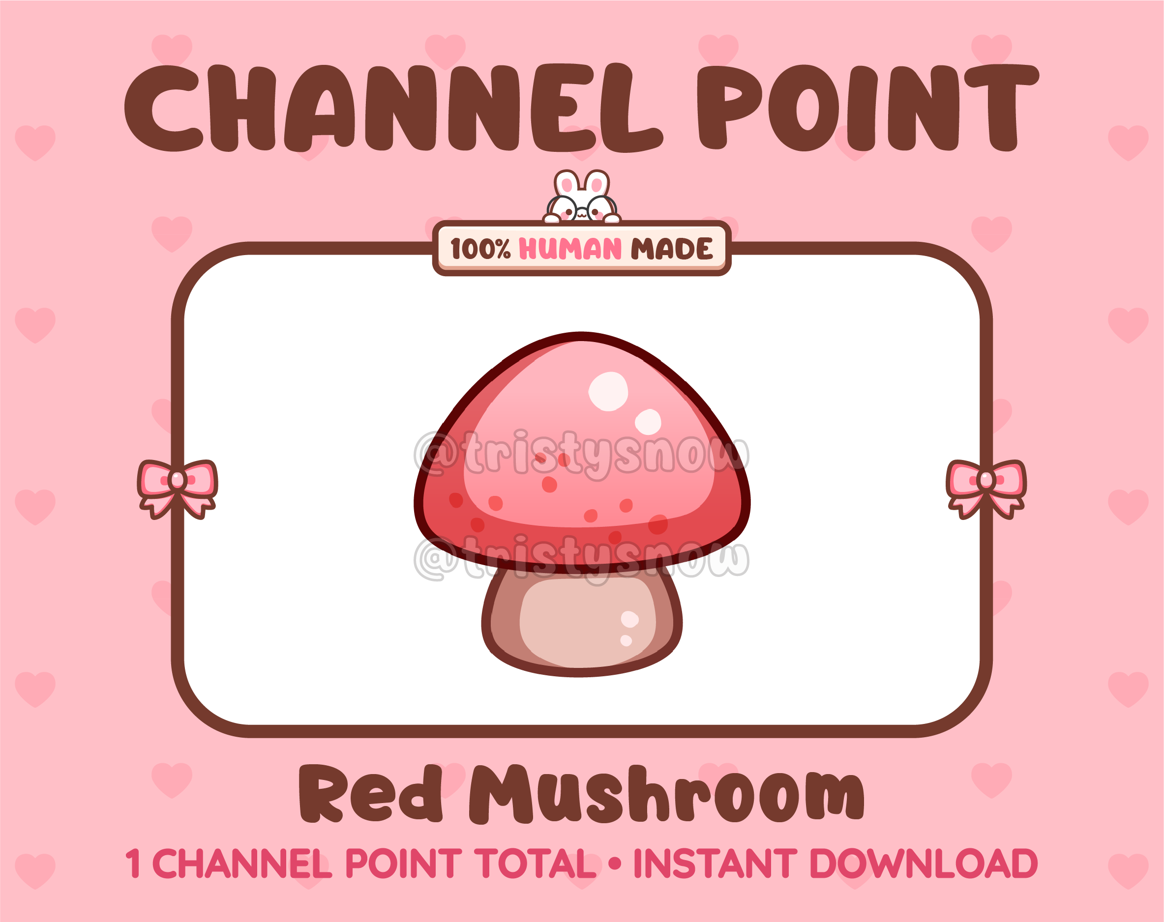 Red Mushroom Twitch channel point icon.