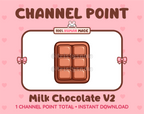 Milk Chocolate without wrapper Twitch channel point icon.