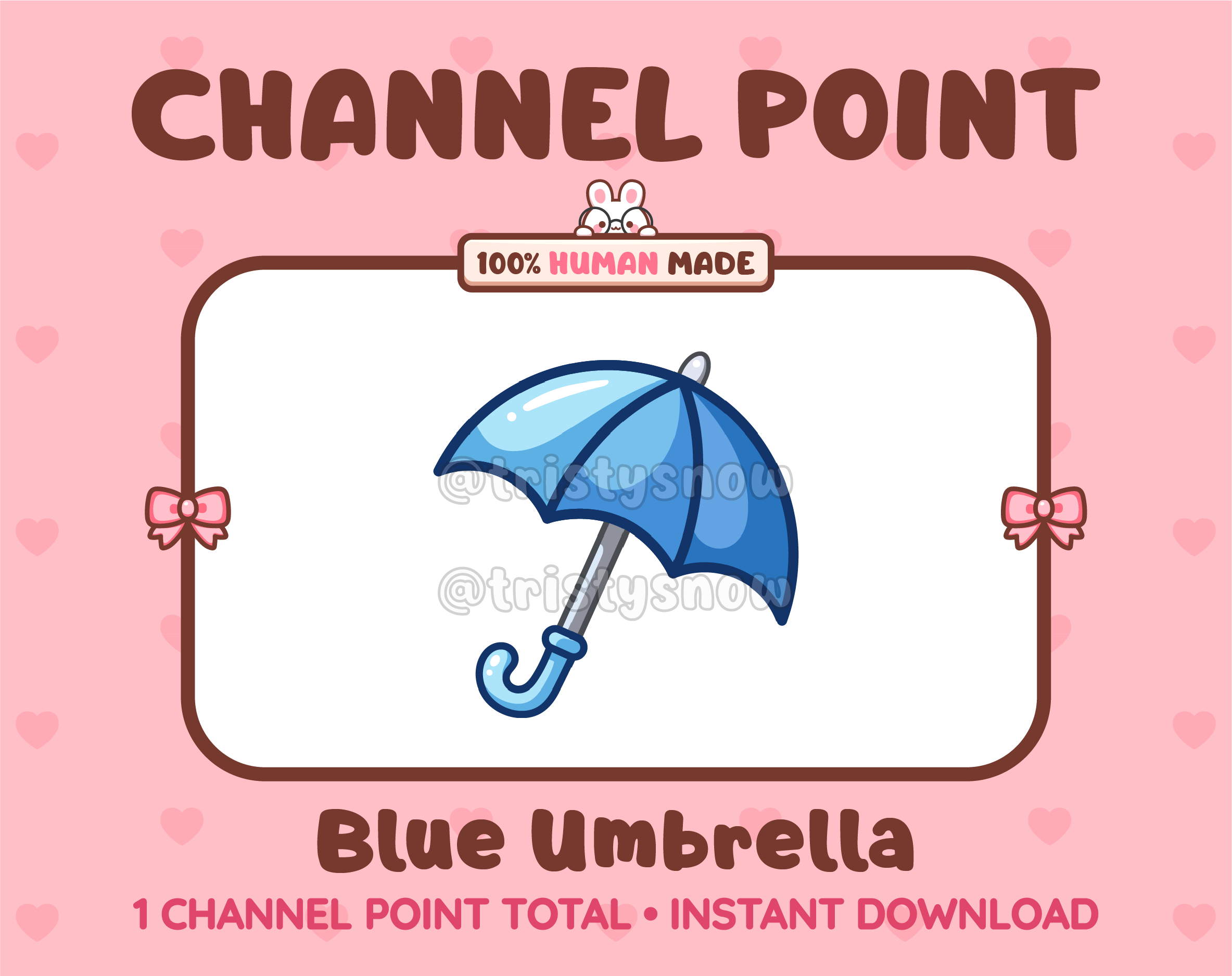 Blue Umbrella Twitch channel point icon.