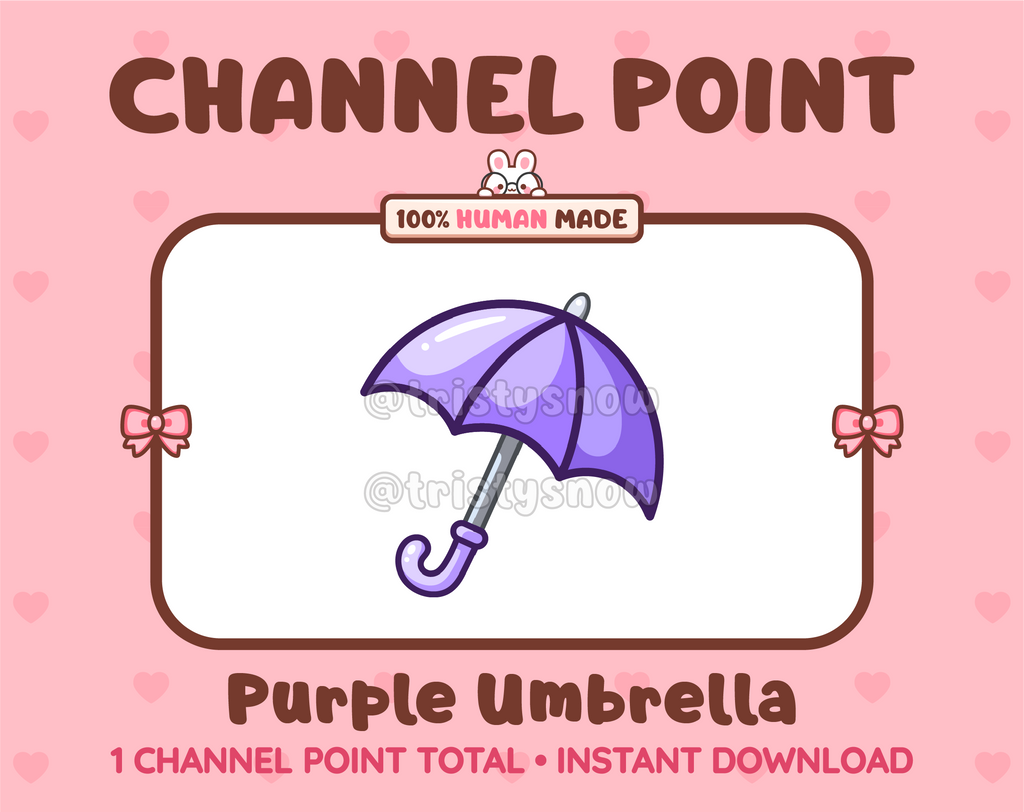 Purple Umbrella Twitch channel point icon.