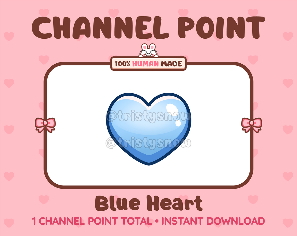 Blue Heart Twitch channel point icon.