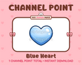 Blue Heart Twitch channel point icon.