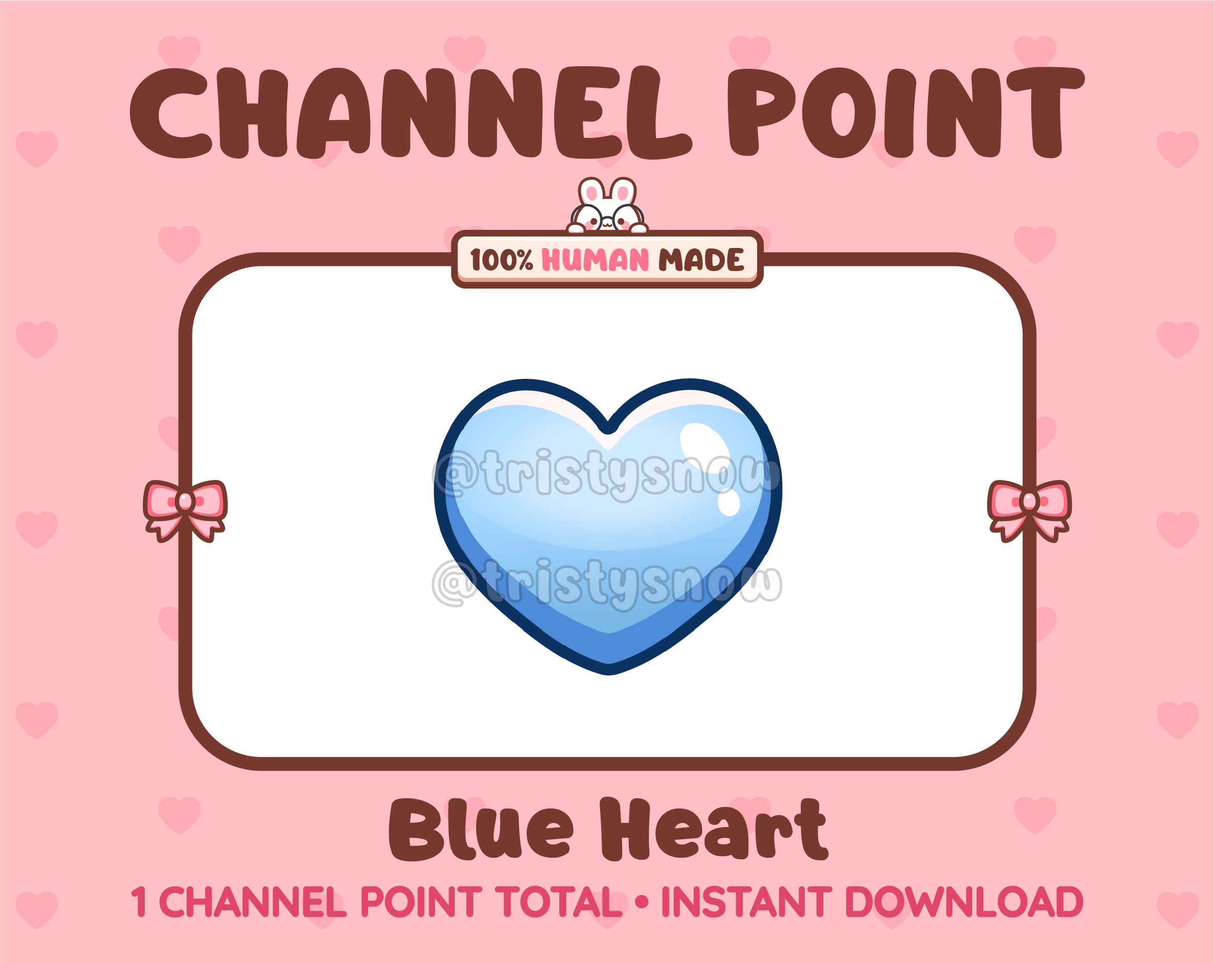 Blue Heart Twitch channel point icon.